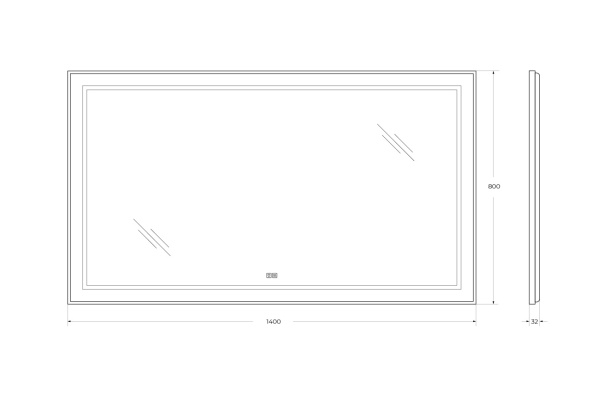 Зеркало с подсветкой, сенсорным выключателем и подогревом BelBagno SPC-KRAFT-1400-800-LED-TCH-WARM 140x80 сатин фото