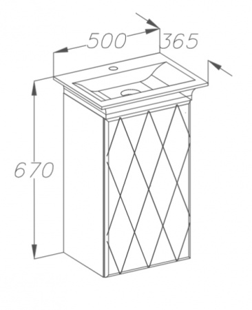 Тумба под раковину Smile Торус 50 Z0000009931 белая L/R фото