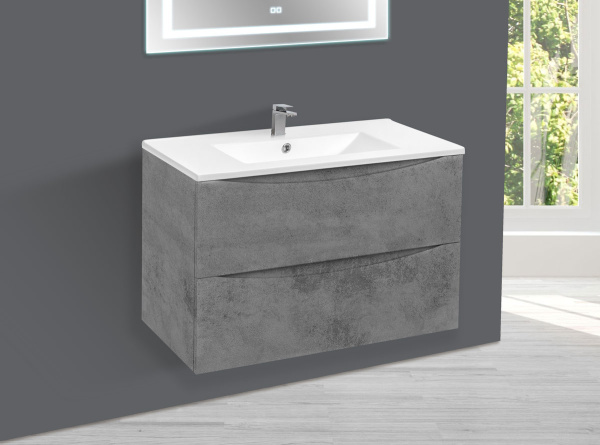 Тумба под раковину Vincea Mia 80 VMC-2MC800BT Beton фото