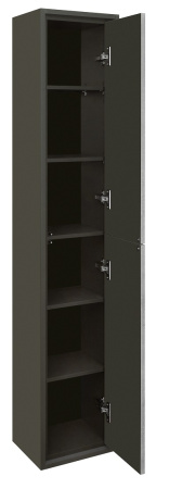 Шкаф пенал Акватон Уэльс 1A267703WA6A0 авеллино грей / антрацит фото