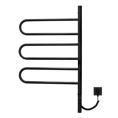 Электрический полотенцесушитель Vincea VTD-1R2CBE 44х80 черный, таймер фото