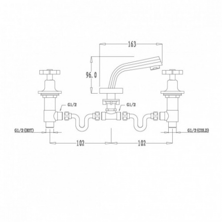Смеситель для раковины двухвентильный Kaiser Logo 47222 фото