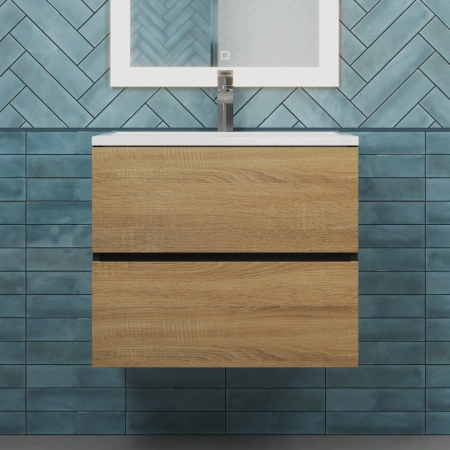 Тумба под раковину Uperwood Barsa 60 2930205257 черная/дуб сонома фото