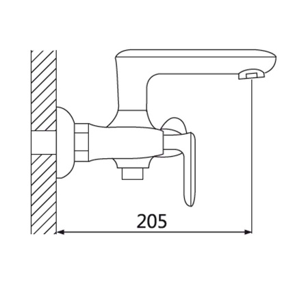Смеситель для ванны с душем Oute T77 T7702 фото