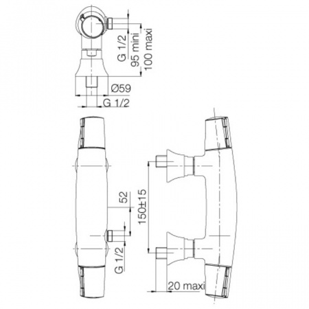 Смеситель для душа Jacob Delafon Symbol E71683-CP фото