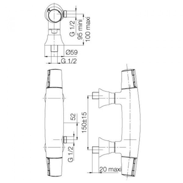 Смеситель для душа Jacob Delafon Symbol E71683-CP фото