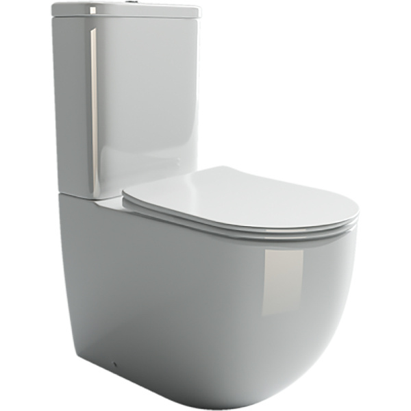 Унитаз компакт безободковый Ceramica Nova Mia Rimless CN1801-B с сиденьем с микролифтом фото