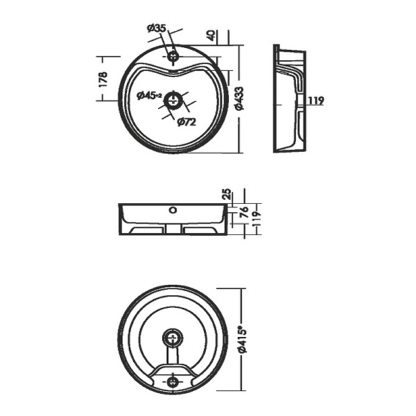 Раковина Aqwella Sanita Luxe Best Shelf 43 WB.CT/Best/43-C.Shelf/WHT фото