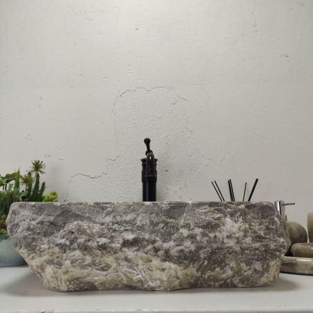 Накладная раковина из оникса Erozy Grey EO-01563 (55*45*15) фото