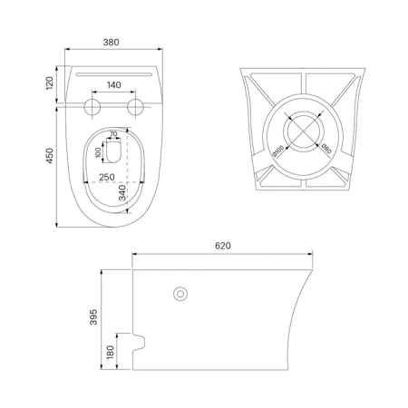 Унитаз приставной с функцией импульсного смыва Iddis Pulse PULIDSEi26 фото