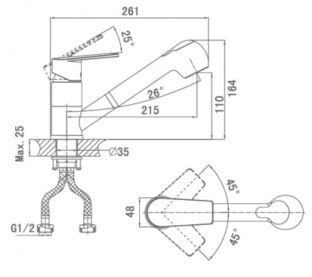 Смеситель для кухни D&K Lessing Rhein DA1322501 фото