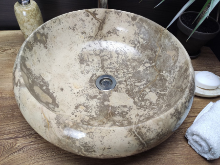 Раковина из мрамора Indo Donut Champur Medium DM-00236 фото