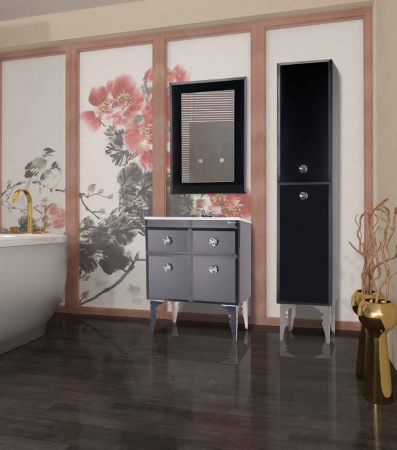 Тумба под раковину Bellezza Луссо-65 черная фото