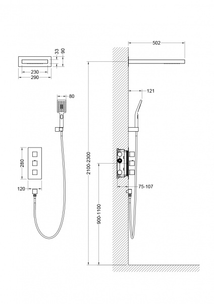 Душевая система скрытого монтажа Timo Petruma SX-5039/00SM фото
