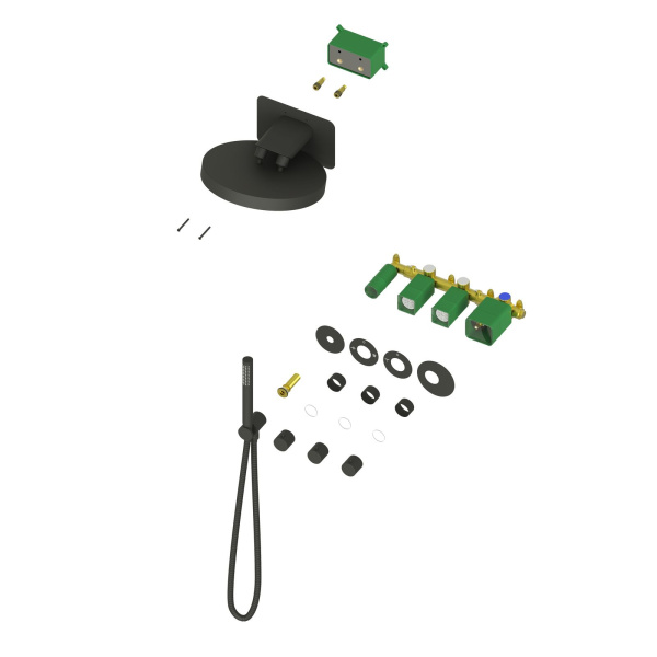 Душевая система скрытого монтажа Timo Saona SX-2329/03SM черная матовая фото