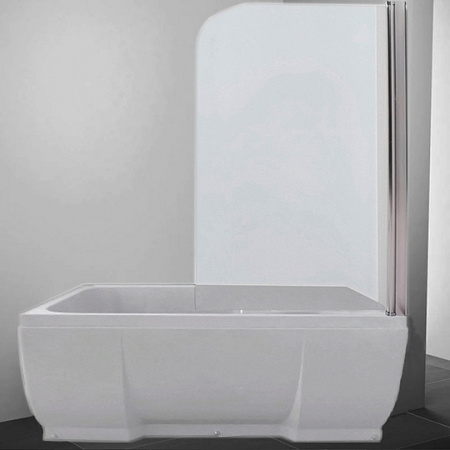 Шторка на ванну распашная River Baikal 95 ПР матовое стекло фото