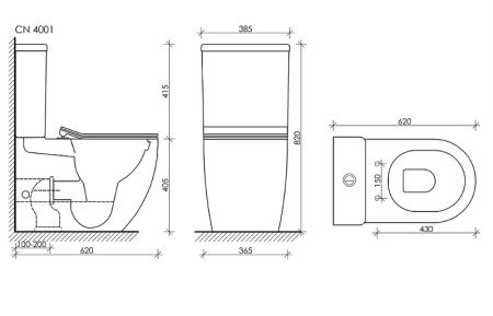 Бачок для унитаза Ceramica Nova Metropol CN4001-T фото