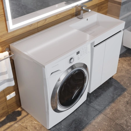 Тумба под стиральную машину Uperwood Magenta 5930205166 белая/графит фото