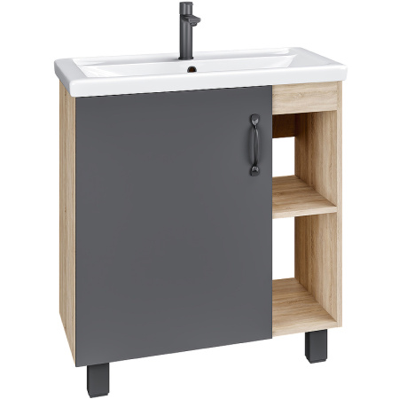 Тумба под раковину Grossman Флай 70 107002 серая фото