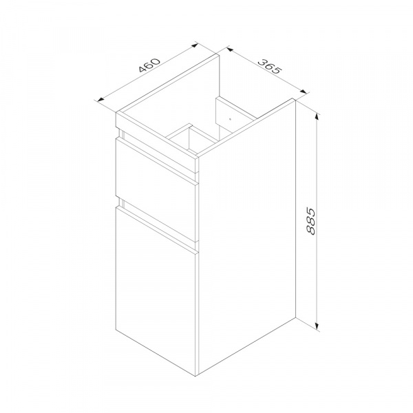 Тумба под раковину AM.PM X-Joy M85AFSX0402WG белый, светлое дерево 36,5 см фото