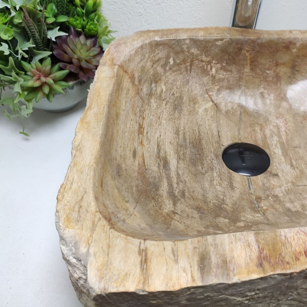 Накладная раковина из окаменелого дерева Fossil Basin OD-01259 (47*43*17) фото