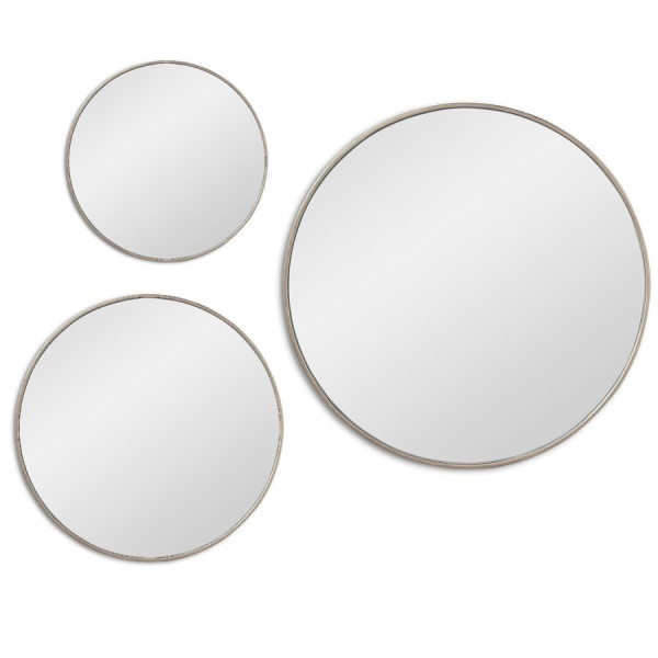 Набор из трех зеркал Art-Zerkalo Saturn Silver SM016SL 55,40,30 см фото