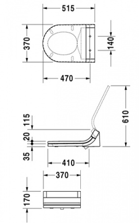 Сиденье для унитаза с душем Duravit Starck 3 SensoWash 610001002000300 фото