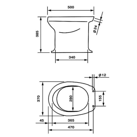 Дачный унитаз Оскольская Керамика 46901100002 с сиденьем фото
