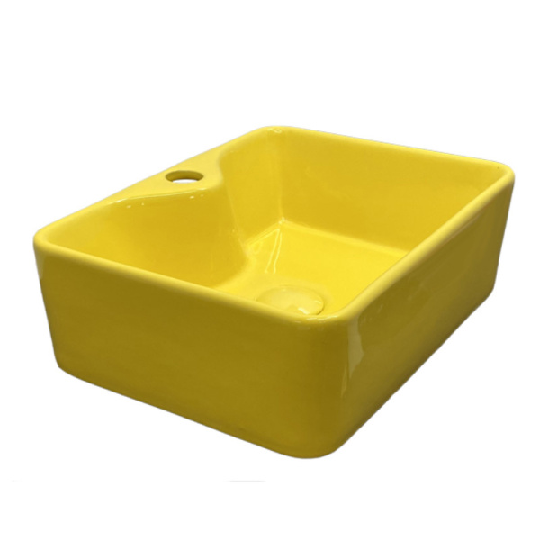 Детская накладная раковина Comforty 7291Y 00-00006452 40x30 желтая фото