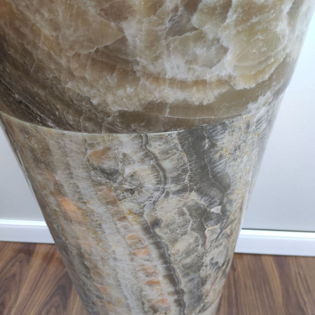 Раковина напольная из оникса Grey ON-01365 (45*45*90) фото