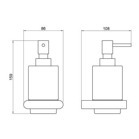 Дозатор для жидкого мыла Timo Luiro 18438/03 черный матовый фото