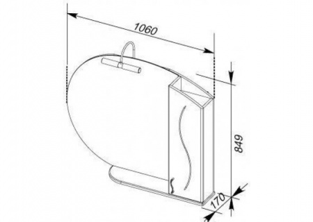 Зеркало-шкаф Aquanet Моника 105 00186776 фото