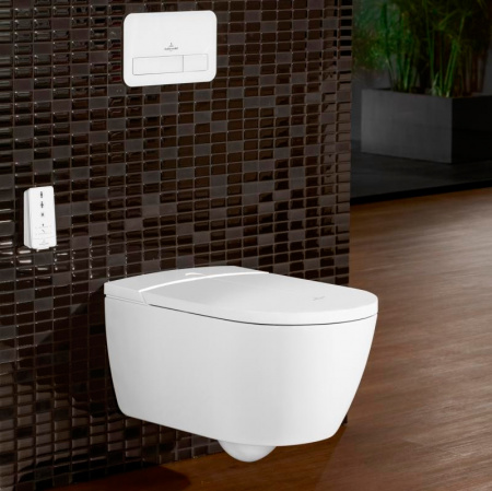 Подвесной унитаз с функцией биде Villeroy & Boch ViClean V0E100R1 фото