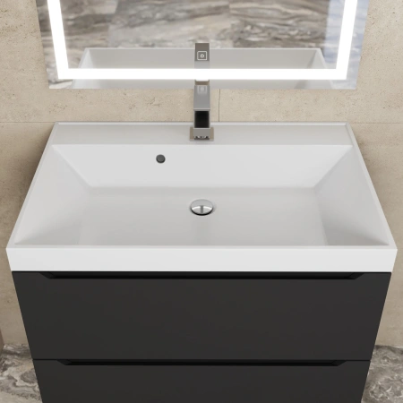 Тумба под раковину Uperwood Tanos 70 291020231 черная матовая фото