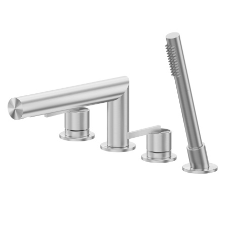 Смеситель на борт ванны Abber Perfekte 316 AF8A13BST сталь брашированная фото