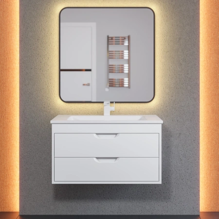 Тумба под раковину Uperwood Modul 80 2930205252 белая матовая фото