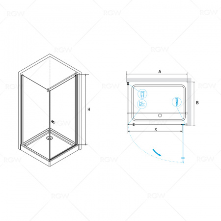 Душевой уголок RGW Passage PA-33 04083399-11 90x90 фото