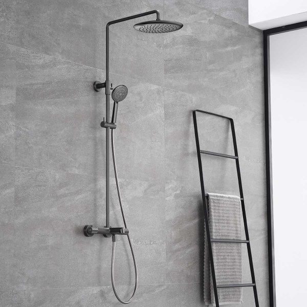 Душевая система (стойка) Vincea Desire VSFS-1D1TGM оружейная сталь фото