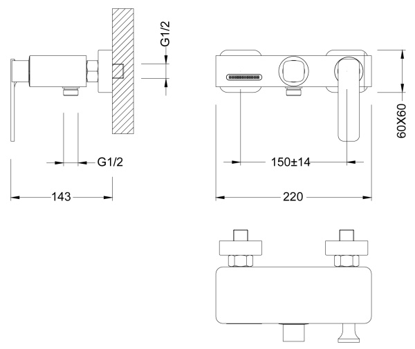 Смеситель для душа Timo Torne 4314/17Y Золото матовое фото