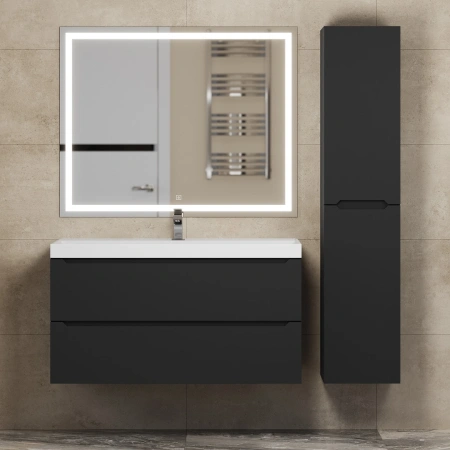 Тумба под раковину Uperwood Tanos 100 291020234 черная матовая фото