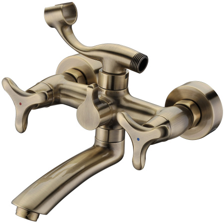 Смеситель для ванны с душем Kaiser Trio 57122-1 бронза фото