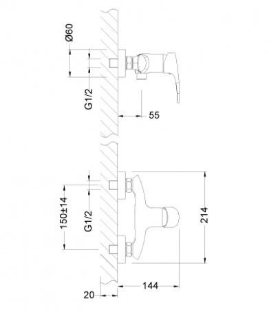 Смеситель для душа Lemark Linara LM0403C фото