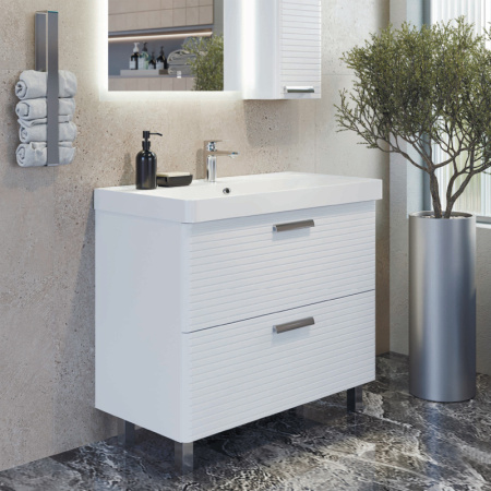 Тумба с раковиной Comfortу Танжер 00-00019535CF белая матовая фото