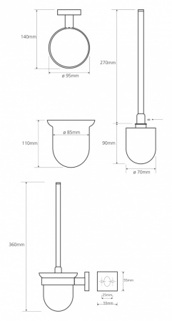 Ершик для туалета Bemeta Beta 132113012 фото