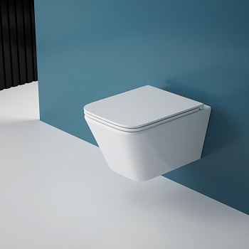 Подвесной унитаз безободковый Esbano GARTEZ-51 с сиденьем фото