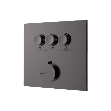 Душевая система скрытого монтажа Vincea Inspire VSFW-431I2GM вороненая сталь фото