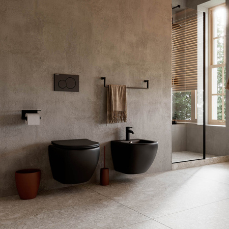 Биде Ceramica Nova Metropol CN4003MB подвесное Черное фото