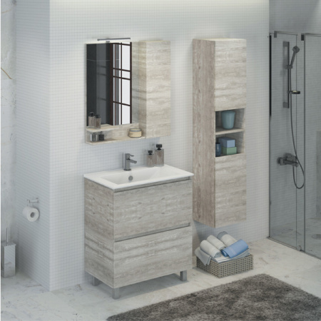 Зеркало-шкаф Comforty Верона-75 дуб белый фото