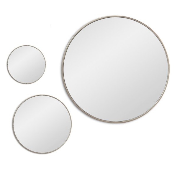Набор из трех зеркал Art-Zerkalo Mars Silver SM015SL 55,30,20 см фото