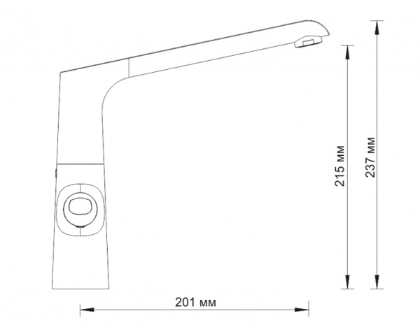 Смеситель для кухни с поворотным изливом WasserKRAFT Lossa 1207 фото